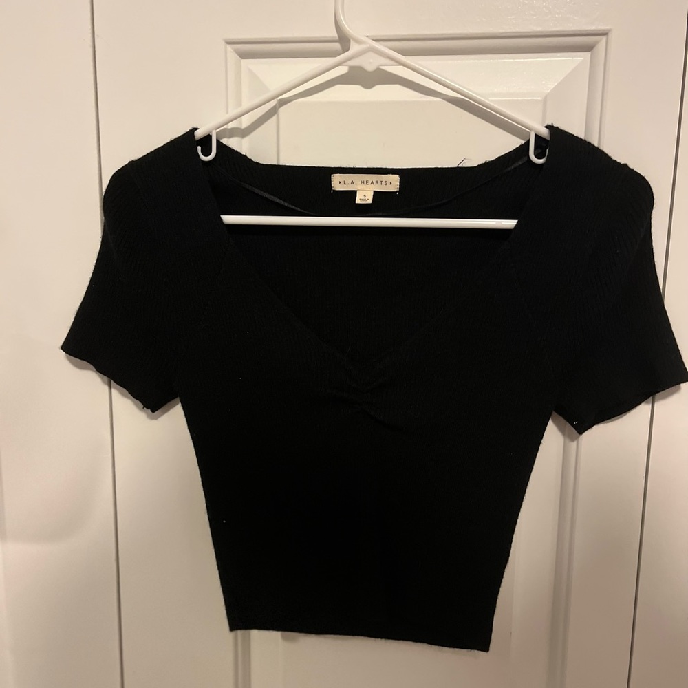 L.A hearts black snitched shirt from Pacsun